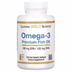 California Gold Omega-3 Premium Fish Oil 100 softgels