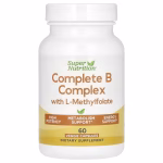 Super Nutrition, Complete B Complex with L-Methylfolate, 60 Veggie Capsules