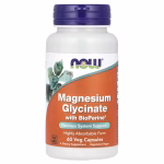 NOW Foods®  Magnesium Glycinate With BioPerine®, 60 Veg Capsules