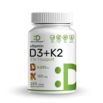 DEAL SUPPLEMENT®Vitamin D3 K2 5000IU Softgel, 250 Count