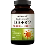 NatureBell® Vitamin D3+K2-240 Softgels